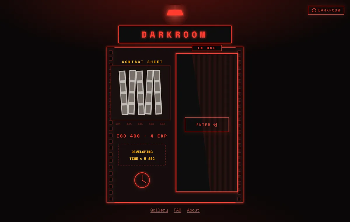 Darkroom theme, under the safelight